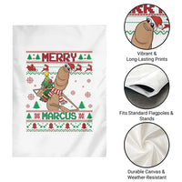 Marcus The Worm Robert Meme Christmas Garden Flag Funny Brain Rot Xmas - Wonder Print Shop