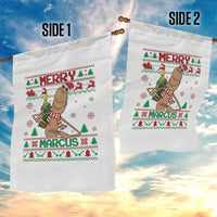 Marcus The Worm Robert Meme Christmas Garden Flag Funny Brain Rot Xmas - Wonder Print Shop