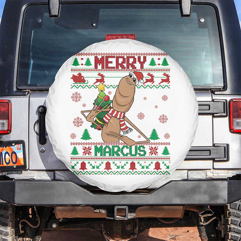 Marcus The Worm Robert Meme Christmas Spare Tire Cover Funny Brain Rot Xmas - Wonder Print Shop