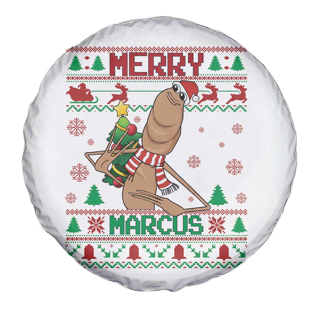 Marcus The Worm Robert Meme Christmas Spare Tire Cover Funny Brain Rot Xmas - Wonder Print Shop