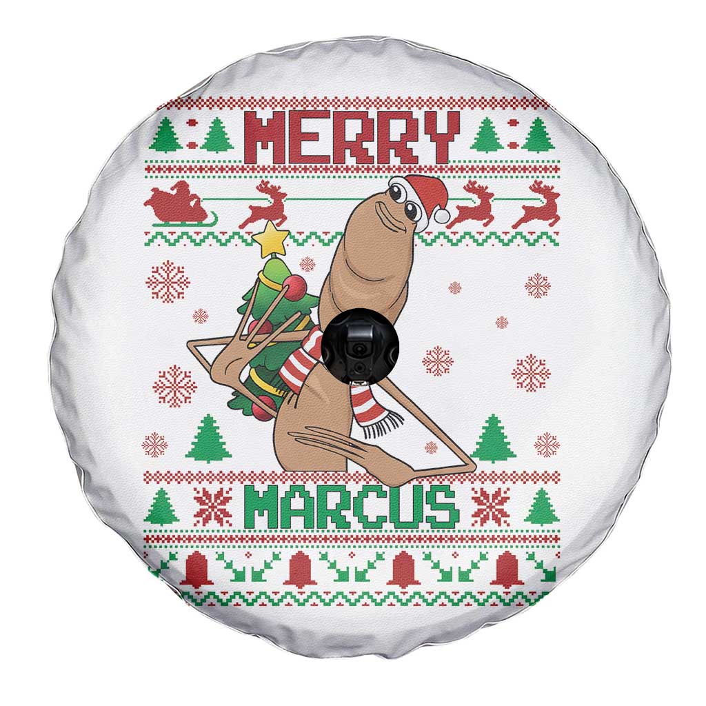 Marcus The Worm Robert Meme Christmas Spare Tire Cover Funny Brain Rot Xmas - Wonder Print Shop