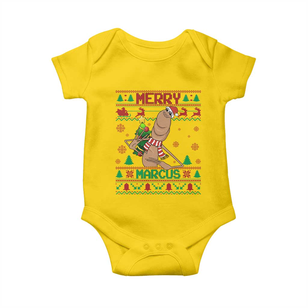 Marcus The Worm Robert Meme Christmas Baby Onesie Funny Brain Rot Xmas - Wonder Print Shop