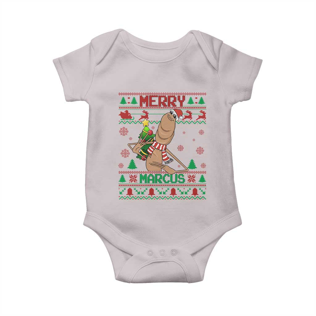 Marcus The Worm Robert Meme Christmas Baby Onesie Funny Brain Rot Xmas - Wonder Print Shop