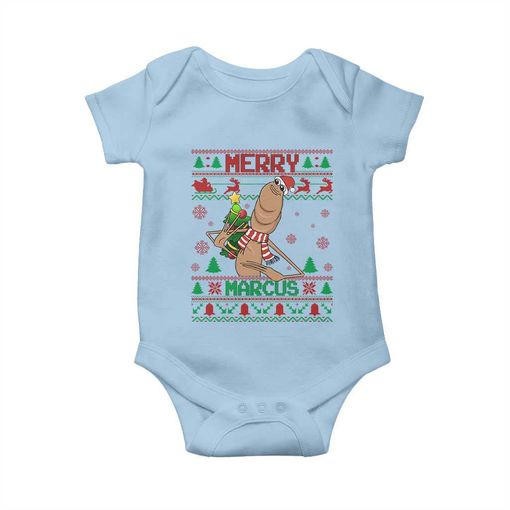 Marcus The Worm Robert Meme Christmas Baby Onesie Funny Brain Rot Xmas - Wonder Print Shop