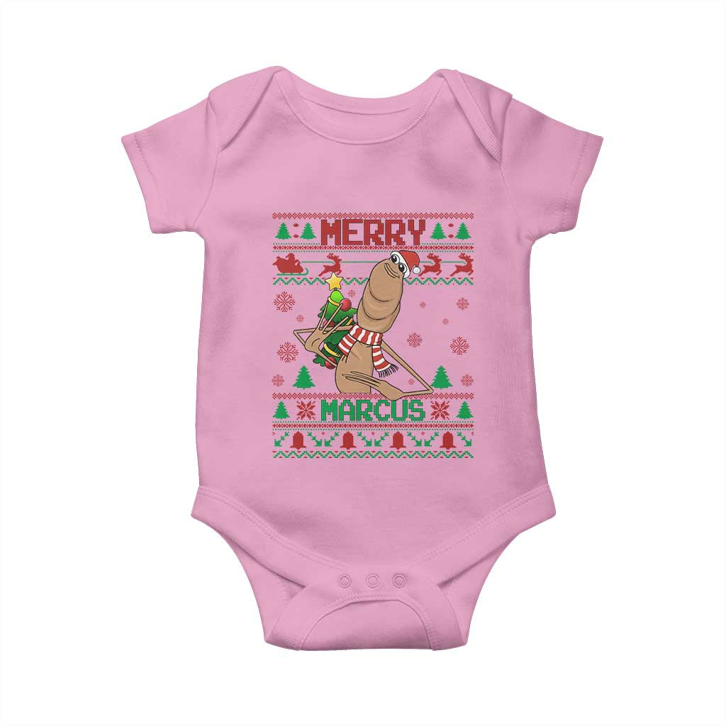 Marcus The Worm Robert Meme Christmas Baby Onesie Funny Brain Rot Xmas - Wonder Print Shop