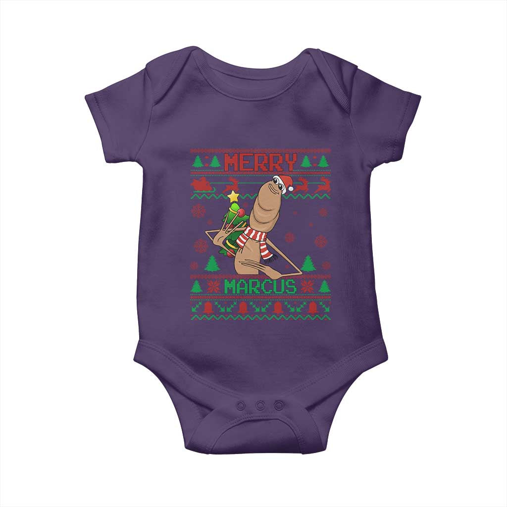 Marcus The Worm Robert Meme Christmas Baby Onesie Funny Brain Rot Xmas - Wonder Print Shop