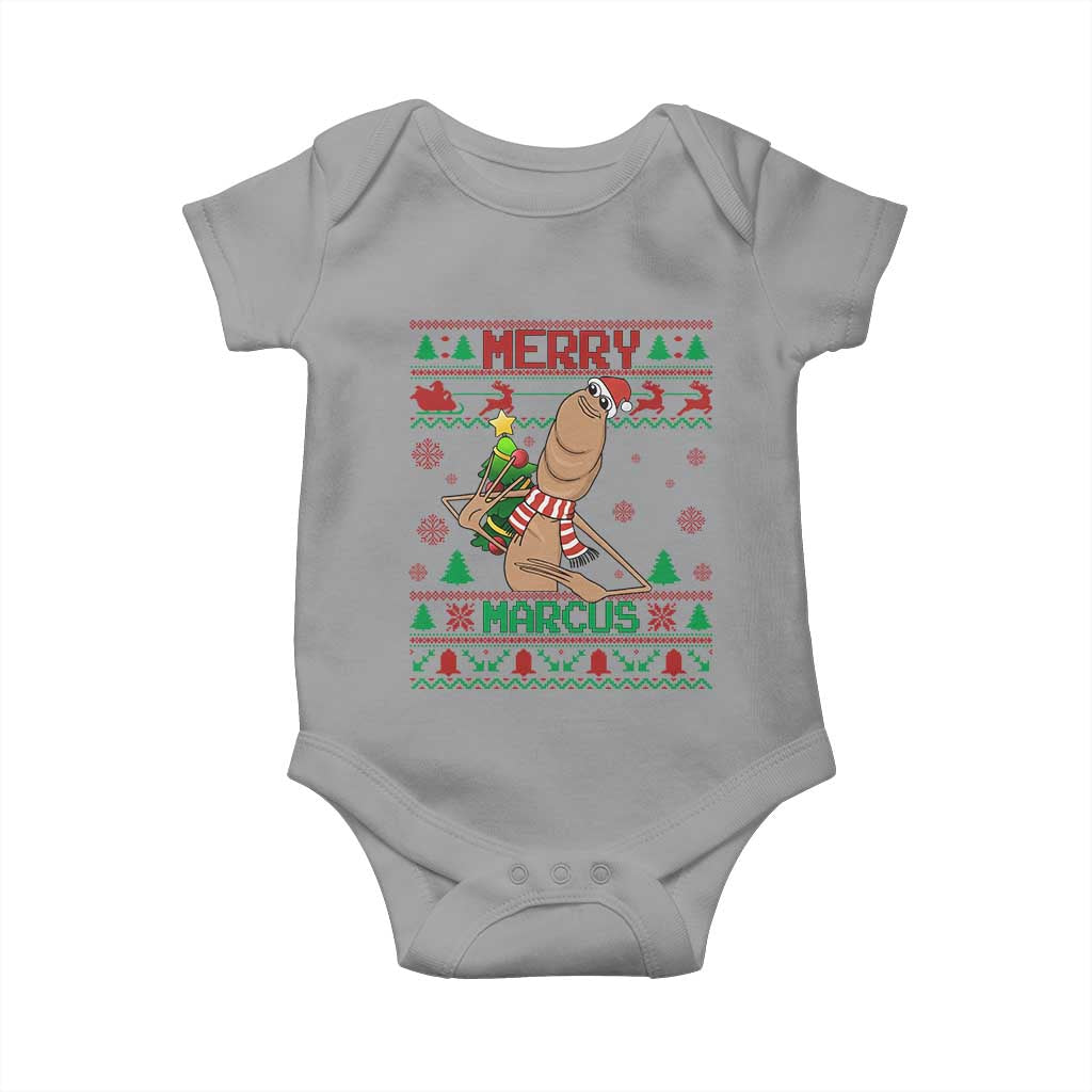 Marcus The Worm Robert Meme Christmas Baby Onesie Funny Brain Rot Xmas - Wonder Print Shop