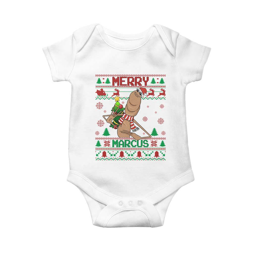 Marcus The Worm Robert Meme Christmas Baby Onesie Funny Brain Rot Xmas - Wonder Print Shop