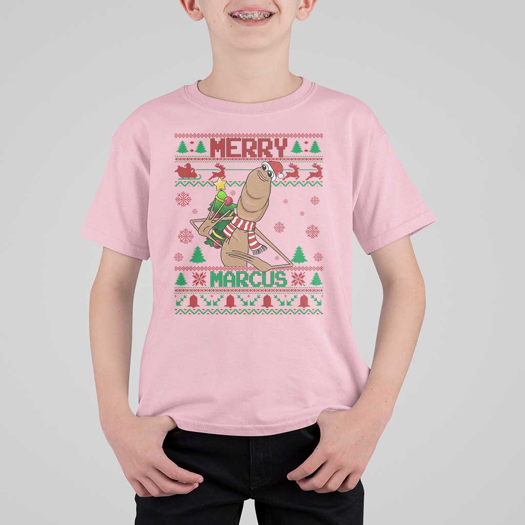 Marcus The Worm Robert Meme Christmas T Shirt For Kid Funny Brain Rot Xmas - Wonder Print Shop