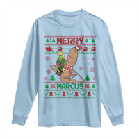 Marcus The Worm Robert Meme Christmas Long Sleeve Shirt Funny Brain Rot Xmas - Wonder Print Shop