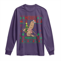 Marcus The Worm Robert Meme Christmas Long Sleeve Shirt Funny Brain Rot Xmas - Wonder Print Shop