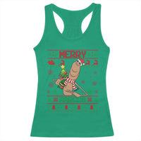 Marcus The Worm Robert Meme Christmas Racerback Tank Top Funny Brain Rot Xmas - Wonder Print Shop