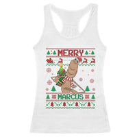 Marcus The Worm Robert Meme Christmas Racerback Tank Top Funny Brain Rot Xmas - Wonder Print Shop