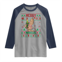 Marcus The Worm Robert Meme Christmas Raglan Shirt Funny Brain Rot Xmas - Wonder Print Shop