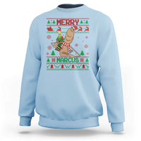 Marcus The Worm Robert Meme Christmas Sweatshirt Funny Brain Rot Xmas - Wonder Print Shop