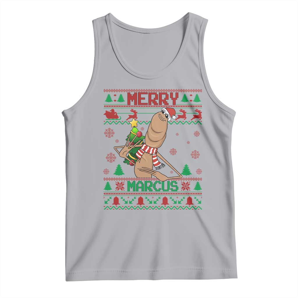 Marcus The Worm Robert Meme Christmas Tank Top Funny Brain Rot Xmas - Wonder Print Shop