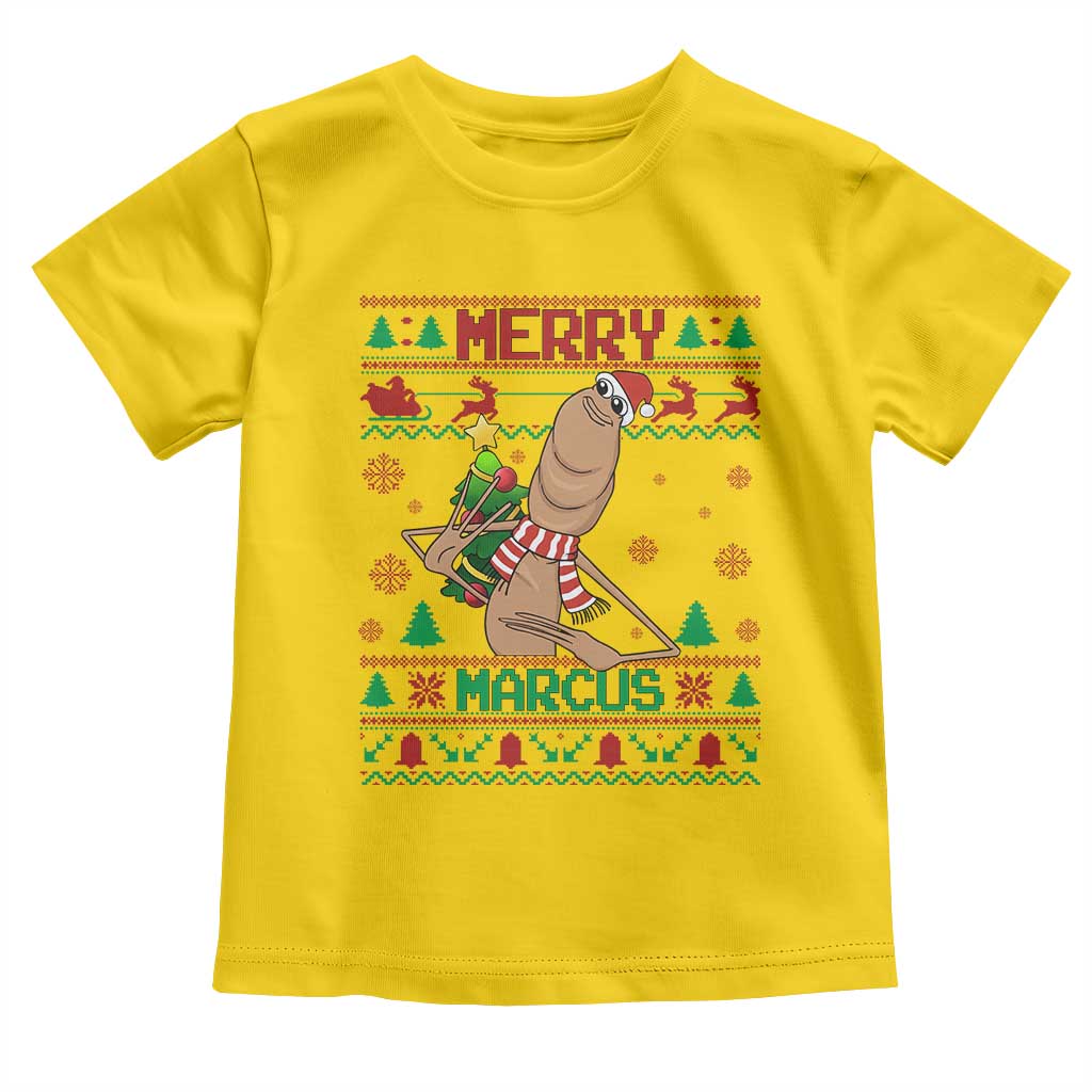 Marcus The Worm Robert Meme Christmas Toddler T Shirt Funny Brain Rot Xmas - Wonder Print Shop