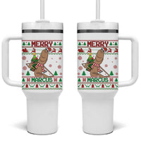 Marcus The Worm Robert Meme Christmas Tumbler With Handle Funny Brain Rot Xmas - Wonder Print Shop