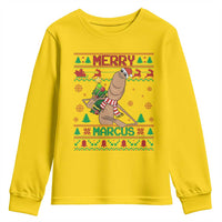 Marcus The Worm Robert Meme Christmas Youth Sweatshirt Funny Brain Rot Xmas - Wonder Print Shop