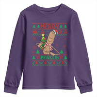 Marcus The Worm Robert Meme Christmas Youth Sweatshirt Funny Brain Rot Xmas - Wonder Print Shop