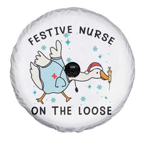 Funny Goose Nurse Christmas Spare Tire Cover Festive Nurses On The Loose - Wonder Print Shop