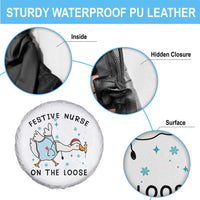 Funny Goose Nurse Christmas Spare Tire Cover Festive Nurses On The Loose - Wonder Print Shop