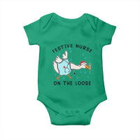 Funny Goose Nurse Christmas Baby Onesie Festive Nurses On The Loose - Wonder Print Shop