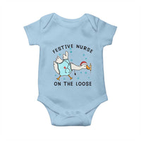 Funny Goose Nurse Christmas Baby Onesie Festive Nurses On The Loose - Wonder Print Shop