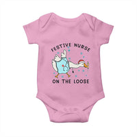 Funny Goose Nurse Christmas Baby Onesie Festive Nurses On The Loose - Wonder Print Shop