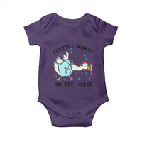 Funny Goose Nurse Christmas Baby Onesie Festive Nurses On The Loose - Wonder Print Shop
