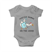 Funny Goose Nurse Christmas Baby Onesie Festive Nurses On The Loose - Wonder Print Shop