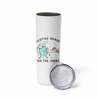 Funny Goose Nurse Christmas Skinny Tumbler Festive Nurses On The Loose - Wonder Print Shop