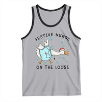 Funny Goose Nurse Christmas Tank Top Festive Nurses On The Loose - Wonder Print Shop