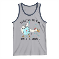 Funny Goose Nurse Christmas Tank Top Festive Nurses On The Loose - Wonder Print Shop