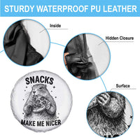 Funny Groundhog Eating Pizza Spare Tire Cover Snacks Make Me Nicer