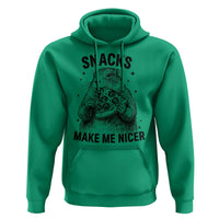 Funny Groundhog Eating Pizza Hoodie Snacks Make Me Nicer