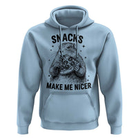 Funny Groundhog Eating Pizza Hoodie Snacks Make Me Nicer