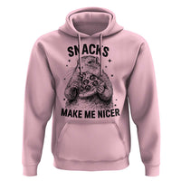 Funny Groundhog Eating Pizza Hoodie Snacks Make Me Nicer