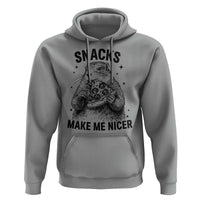 Funny Groundhog Eating Pizza Hoodie Snacks Make Me Nicer