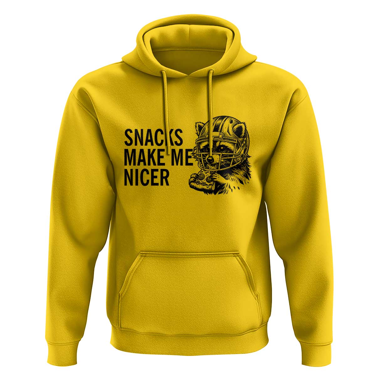 Funny Raccoon Eating Pizza Hoodie Snacks Make Me Nicer