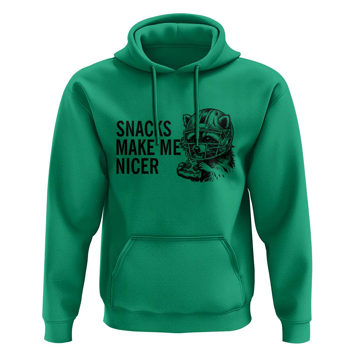 Funny Raccoon Eating Pizza Hoodie Snacks Make Me Nicer
