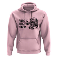 Funny Raccoon Eating Pizza Hoodie Snacks Make Me Nicer