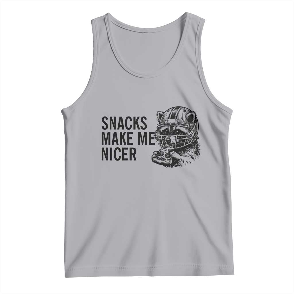 Funny Raccoon Eating Pizza Tank Top Snacks Make Me Nicer