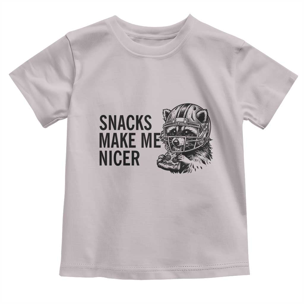 Funny Raccoon Eating Pizza Toddler T Shirt Snacks Make Me Nicer