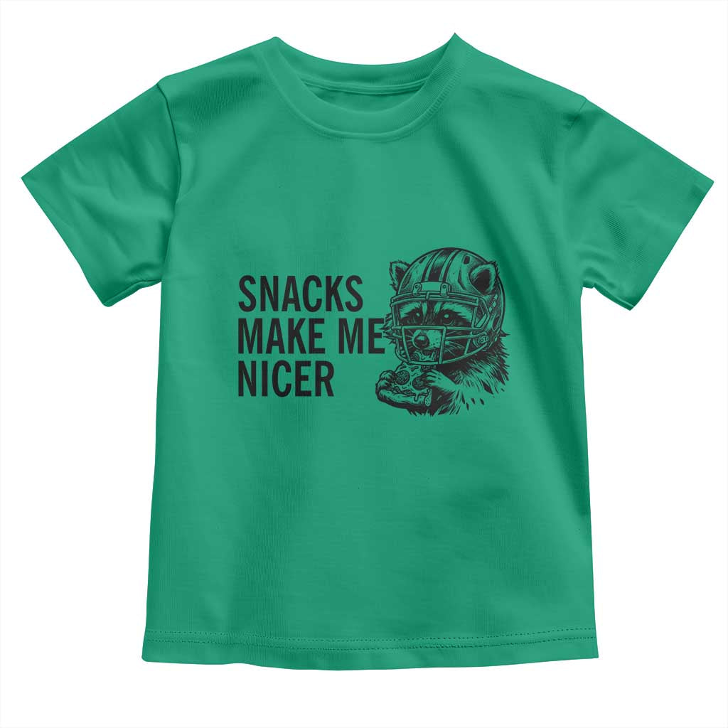 Funny Raccoon Eating Pizza Toddler T Shirt Snacks Make Me Nicer