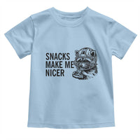 Funny Raccoon Eating Pizza Toddler T Shirt Snacks Make Me Nicer