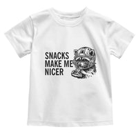 Funny Raccoon Eating Pizza Toddler T Shirt Snacks Make Me Nicer