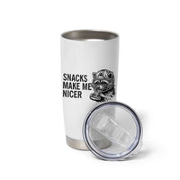 Funny Raccoon Eating Pizza Tumbler Cup Snacks Make Me Nicer