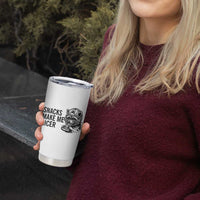 Funny Raccoon Eating Pizza Tumbler Cup Snacks Make Me Nicer