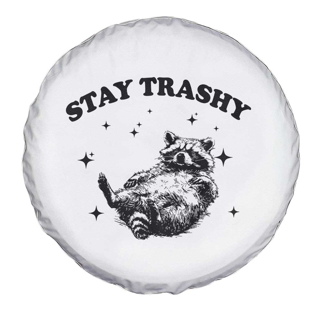 Funny Raccoon Meme Spare Tire Cover Stay Trashy